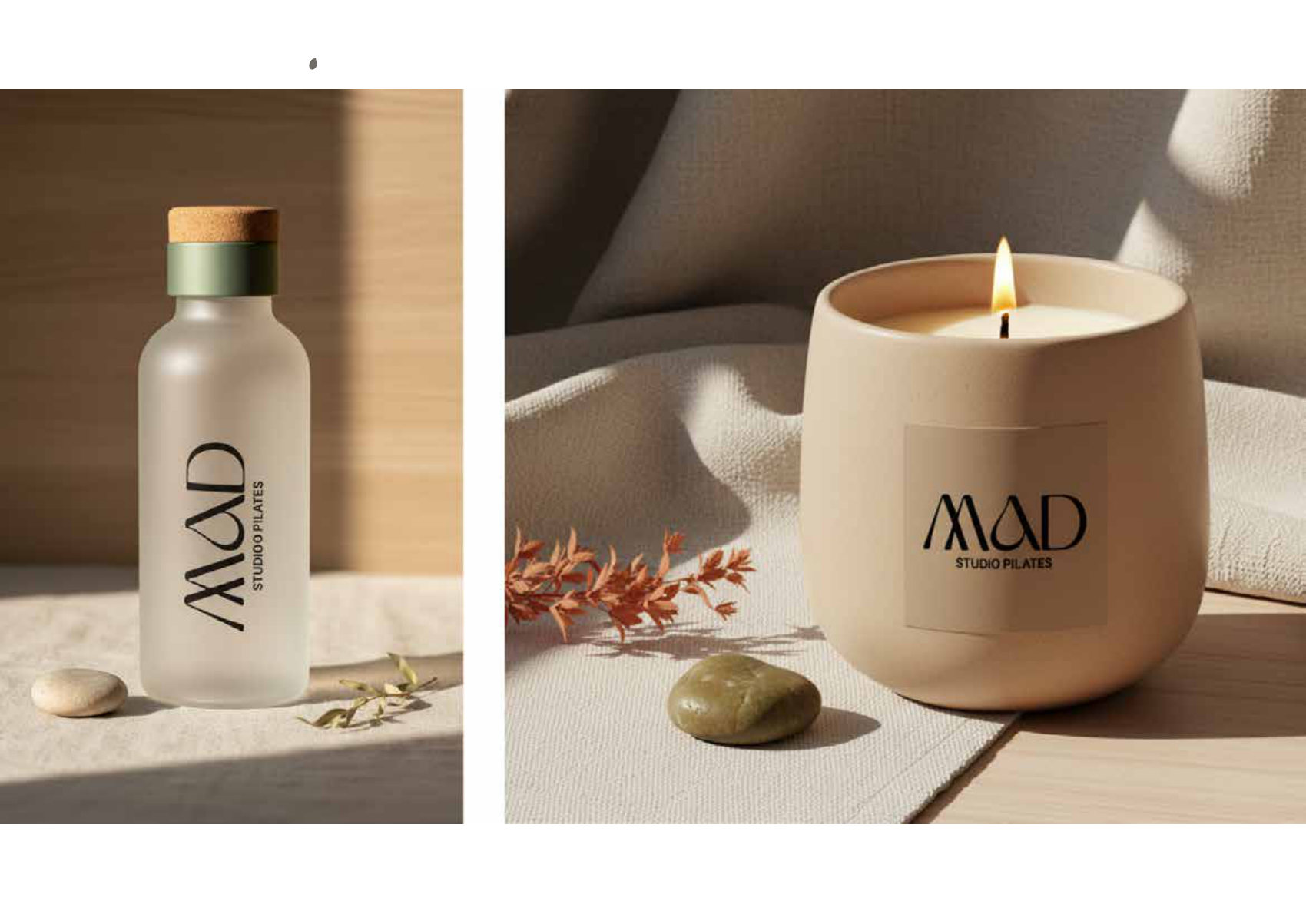 Mockups de aplicaciones de marca MAD Studio Pilates