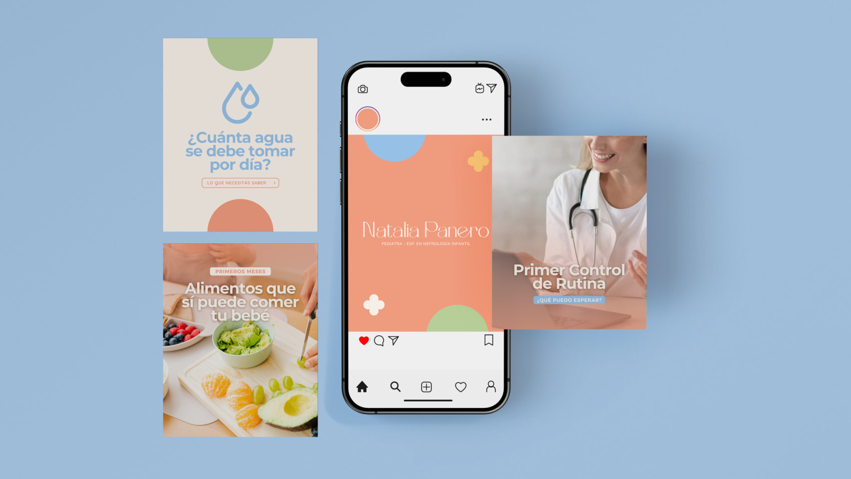 Mockups de comunicación digital de Natalia Panero